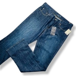 Lucky Brand Dark Wash Curvy Fit Boot Cut Mid Rise Denim Jeans Classic NWT, 14
